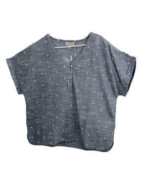 Charlie Paige Boho Blue Top M/M NWT